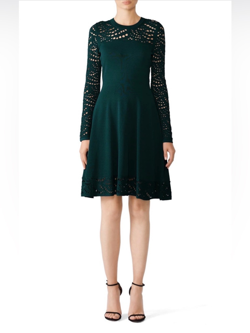 Milly Lace Pointelle Flare Dress